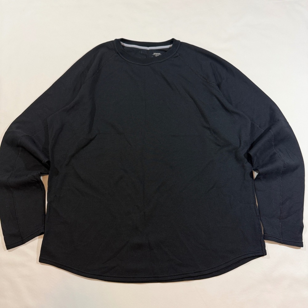 Patagonia Capilene Baselayer Men XL Black Long Sleeve Performance Crew Top